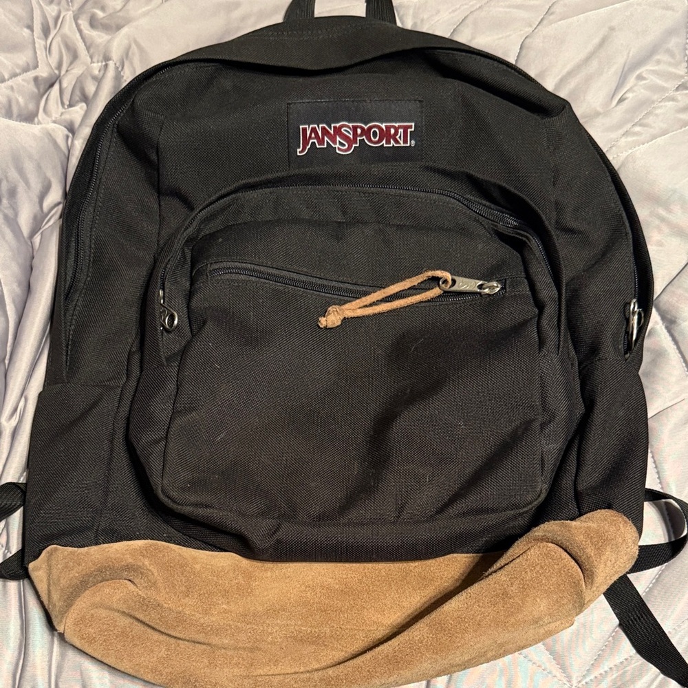 JanSport Classic Black and Brown Backpack
